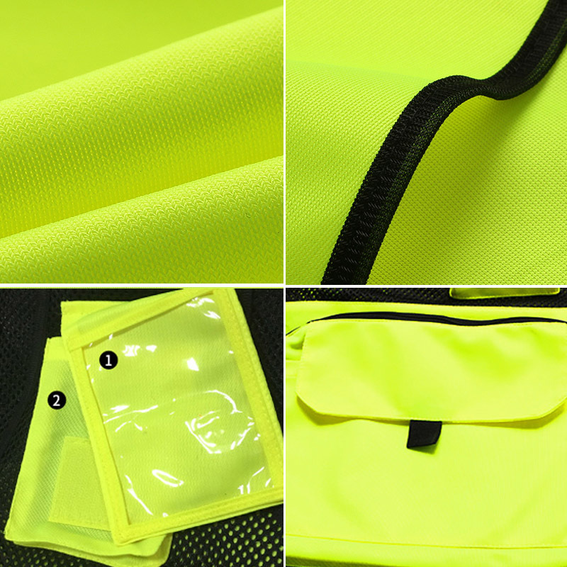 反光马甲多口袋交通巡逻车用背心